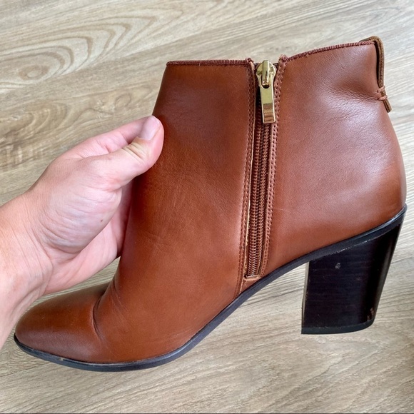 Franco Sarto Orchard Brown Leather Ankle Boots | Fall Fashion Essential - Picture 4 of 7